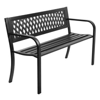 Thumbnail for Gardeon Steel Modern Garden Bench - Black