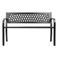 Thumbnail for Gardeon Steel Modern Garden Bench - Black