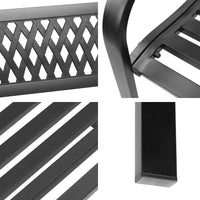 Thumbnail for Gardeon Steel Modern Garden Bench - Black