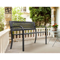 Thumbnail for Gardeon Steel Modern Garden Bench - Black