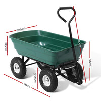 Thumbnail for Gardeon 75L Garden Dump Cart - Green