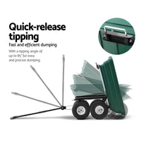 Thumbnail for Gardeon 75L Garden Dump Cart - Green