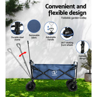 Thumbnail for Gardeon Garden Cart Folding 120kg Trolley Camping Wagon Barrow Outdoor Beach