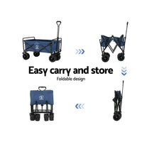 Thumbnail for Gardeon Garden Cart Folding 120kg Trolley Camping Wagon Barrow Outdoor Beach