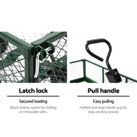 Thumbnail for Gardeon Mesh Garden Steel Cart - Green