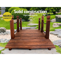 Thumbnail for Garden Rustic Chain Bridge Wooden Decoration Decor Landscape 160cm Length Rail