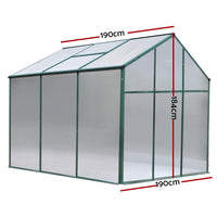 Thumbnail for Greenfingers Greenhouse Aluminum Green House Garden Shed Polycarbonate 1.9x1.9M