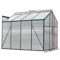 Thumbnail for Greenfingers Aluminum Greenhouse Green House Garden Shed Polycarbonate 2.52x1.9M