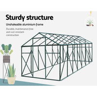 Thumbnail for Greenfingers Aluminium Greenhouse Green House Garden Polycarbonate 4.43X2.44M