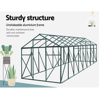 Thumbnail for Greenfingers Aluminium Greenhouse Polycarbonate Green House Garden Shed 5.1x2.44M