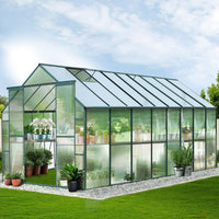 Thumbnail for Greenfingers Aluminium Greenhouse Polycarbonate Green House Garden Shed 5.1x2.44M