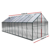 Thumbnail for Greenfingers Aluminium Greenhouse Polycarbonate Large Green House Garden 6.3M