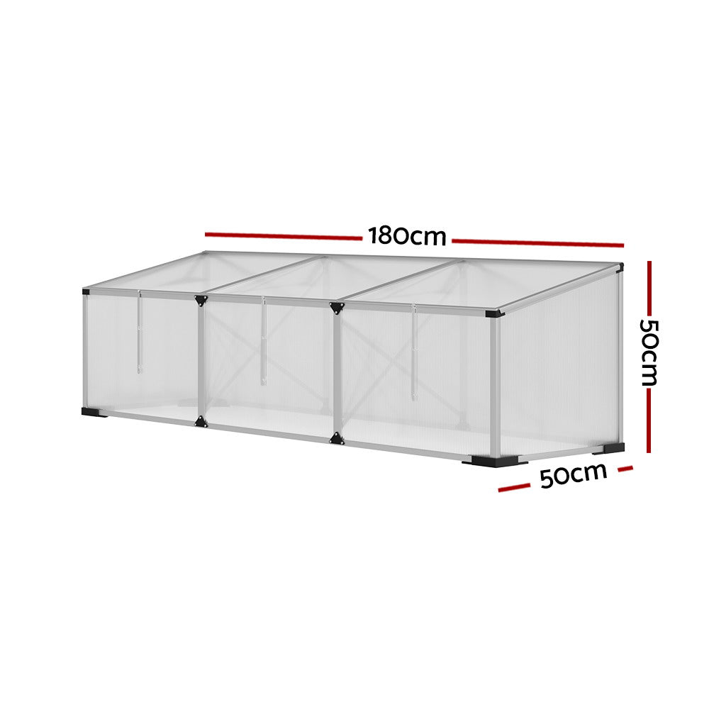 Greenfingers Aluminium Greenhouse 180x50x50 cm Green House Polycarbonate Garden