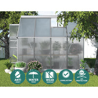 Thumbnail for Greenfingers Greenhouse Aluminium Green House Polycarbonate Garden Shed 2.4x1.9M