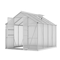 Thumbnail for Greenfingers Aluminium Greenhouse Green House Polycarbonate Garden Shed 2.4x2.5M