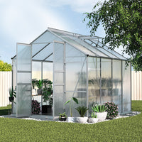 Thumbnail for Greenfingers Aluminium Greenhouse Green House Polycarbonate Garden Shed 2.4x2.5M