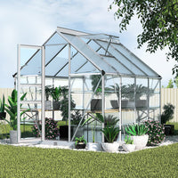 Thumbnail for Greenfingers Greenhouse Aluminium Polycarbonate Green House Garden 248x189x200cm