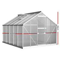 Thumbnail for Greenfingers Greenhouse Aluminium Polycarbonate Green House Garden Shed 3x2.5M