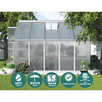 Thumbnail for Greenfingers Greenhouse Aluminium Polycarbonate Green House Garden Shed 3x2.5M