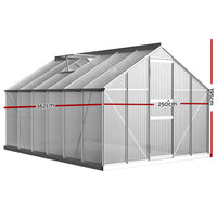 Thumbnail for Greenfingers Greenhouse Aluminium Green House Garden Shed Polycarbonate 3.6x2.5M