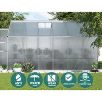 Thumbnail for Greenfingers Aluminium Greenhouse Green House Garden Shed Polycarbonate 3.7x2.5M