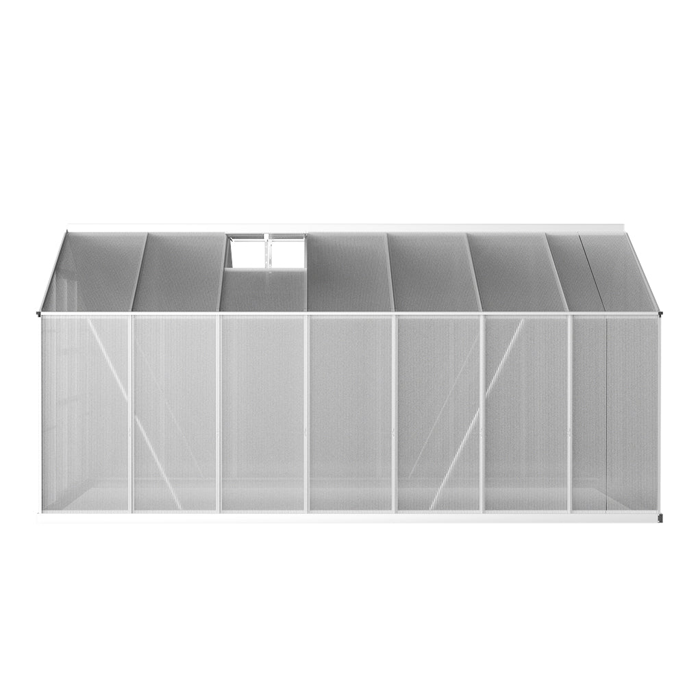 Greenfingers Greenhouse Aluminium Green House Garden Shed Polycarbonate 4.1x2.5M