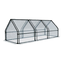 Thumbnail for Greenfingers Greenhouse 270x92cm Flower Garden Shed PVC Cover Frame Green House