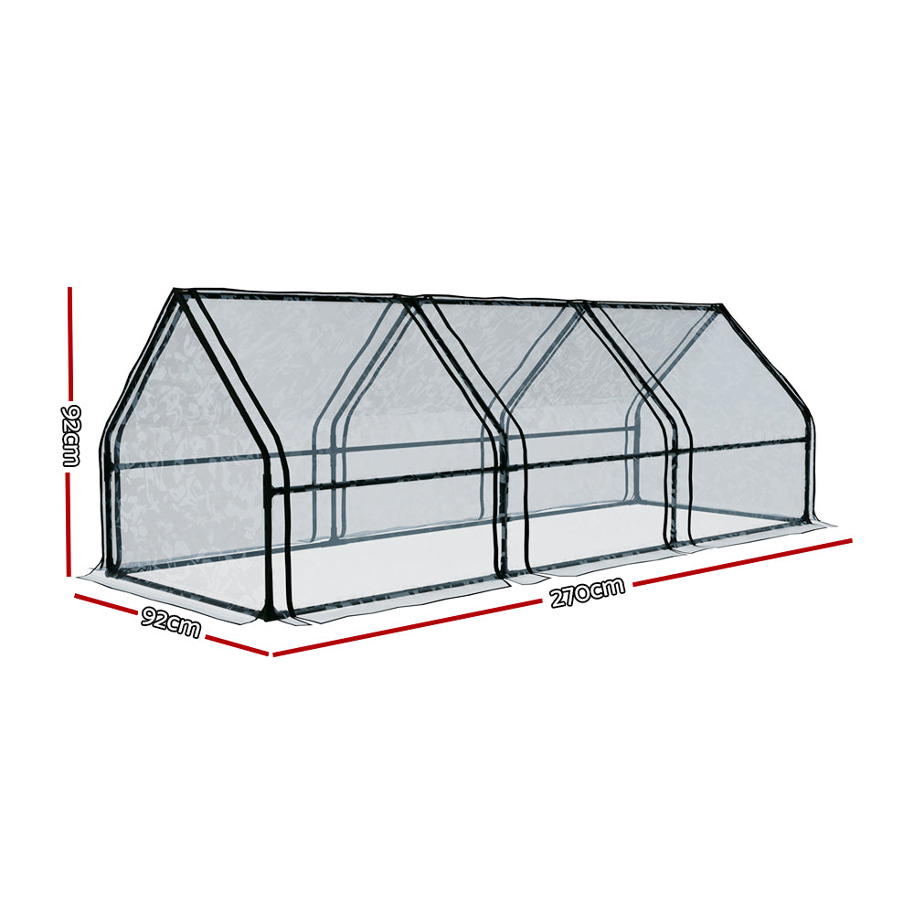 Greenfingers Greenhouse 270x92cm Flower Garden Shed PVC Cover Frame Green House