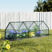 Thumbnail for Greenfingers Greenhouse 270x92cm Flower Garden Shed PVC Cover Frame Green House