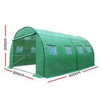 Thumbnail for Greenfingers Greenhouse 4X3X2M Garden Shed Green House Polycarbonate Storage