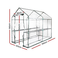 Thumbnail for Greenfingers Greenhouse Garden Shed Green House 1.9X1.2M Storage Greenhouses Clear