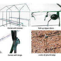 Thumbnail for Greenfingers Greenhouse Garden Shed Green House 1.9X1.2M Storage Greenhouses Clear