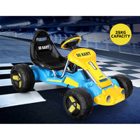 Thumbnail for Rigo Kids Pedal Go Kart Ride On Toys Racing Car Plastic Tyre Blue