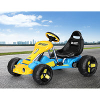 Thumbnail for Rigo Kids Pedal Go Kart Ride On Toys Racing Car Plastic Tyre Blue