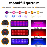 Thumbnail for Greenfingers Set of 2 LED Grow Light Kit Hydroponic System 2000W Full Spectrum Indoor