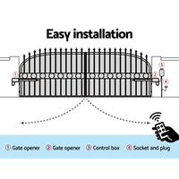 Thumbnail for LockMaster Automatic Electric Gate Opener Double Swing Remote Control Kit 800KG