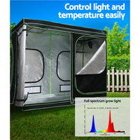 Thumbnail for Greenfingers Grow Tent 2200W LED Grow Light Hydroponic Kit System 2.4x1.2x2M