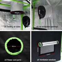 Thumbnail for Greenfingers 1680D 2.4MX1.2MX2M Hydroponics Grow Tent Kits Hydroponic Grow System