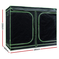 Thumbnail for Greenfingers Grow Tent 2000W LED Grow Light 280X140X200cm Mylar 6