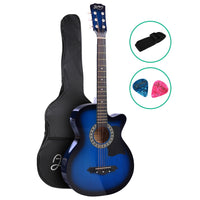 Thumbnail for ALPHA 38 Inch Wooden Acoustic Guitar Blue