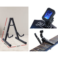 Thumbnail for ALPHA 38 Inch Wooden Acoustic Guitar with Accessories set Blue