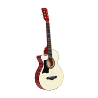 Thumbnail for ALPHA 38 Inch Wooden Acoustic Guitar Left handed with Accessories set Natural Wood