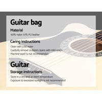 Thumbnail for ALPHA 38 Inch Wooden Acoustic Guitar Left handed with Accessories set Natural Wood