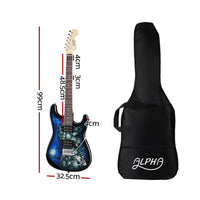 Thumbnail for Alpha Electric Guitar Music String Instrument Rock Blue Carry Bag Steel String