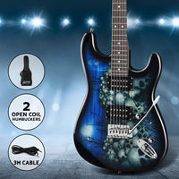 Thumbnail for Alpha Electric Guitar Music String Instrument Rock Blue Carry Bag Steel String