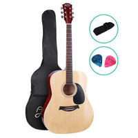 Thumbnail for ALPHA 41 Inch Wooden Acoustic Guitar Natural Wood