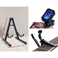 Thumbnail for ALPHA 41 Inch Wooden Acoustic Guitar with Accessories set Natural Wood