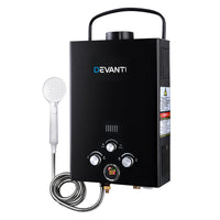 Thumbnail for Devanti Outdoor Portable Gas Water Heater 8LPM Camping Shower Black