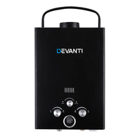 Thumbnail for Devanti Outdoor Portable Gas Water Heater 8LPM Camping Shower Black