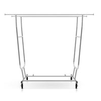 Thumbnail for Artiss 6FT Double Rail Clothes Rack Coat Stand Adjustable Garment Rolling Hanger